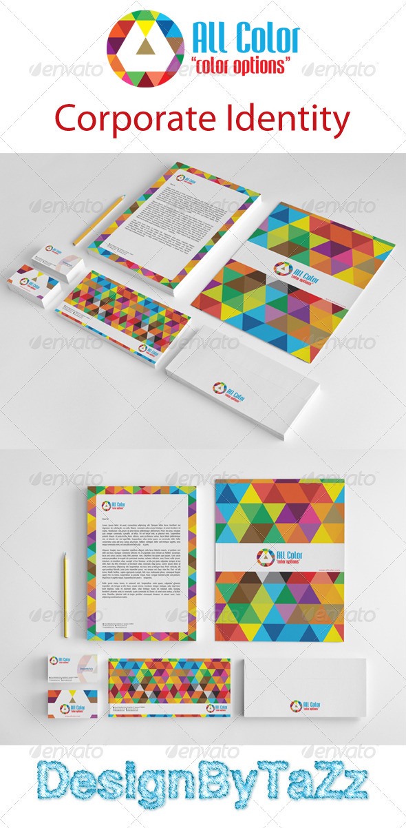 VISԴļ all-colors-corporate-identity-package