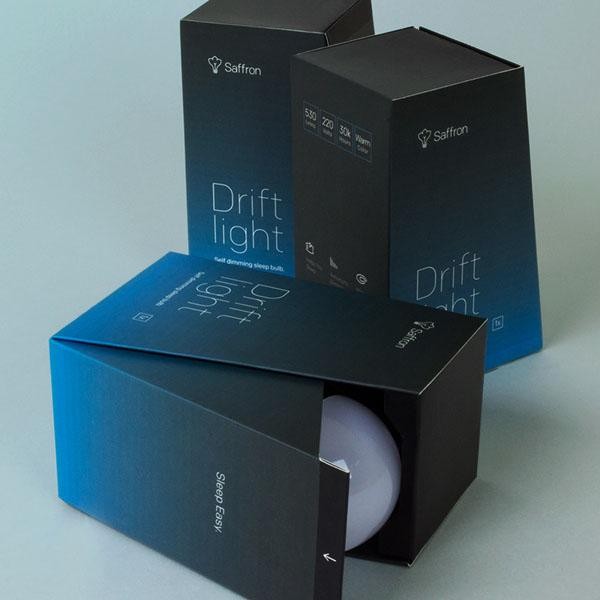 saffron创意灯泡包装盒设计与结构创意